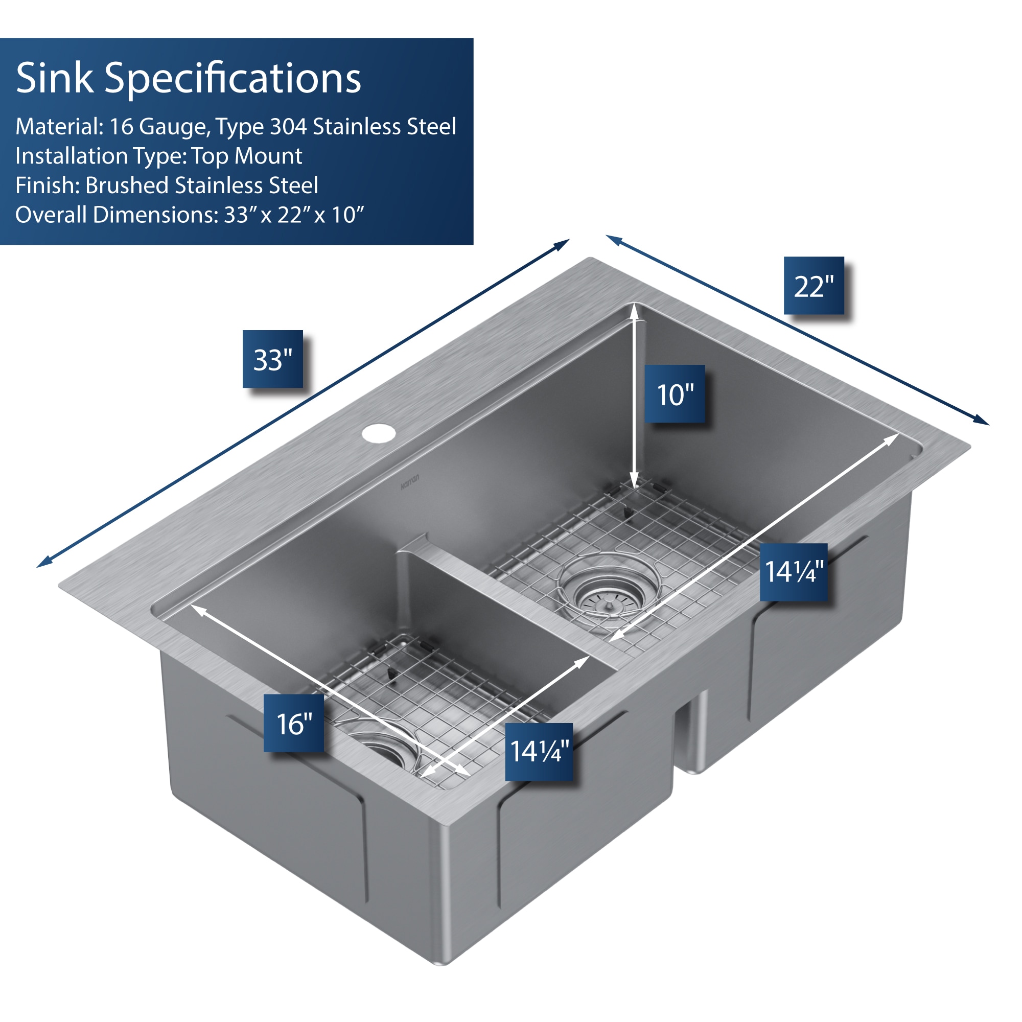 Karran WST-28-PK1 Kitchen-Sinks - View #3