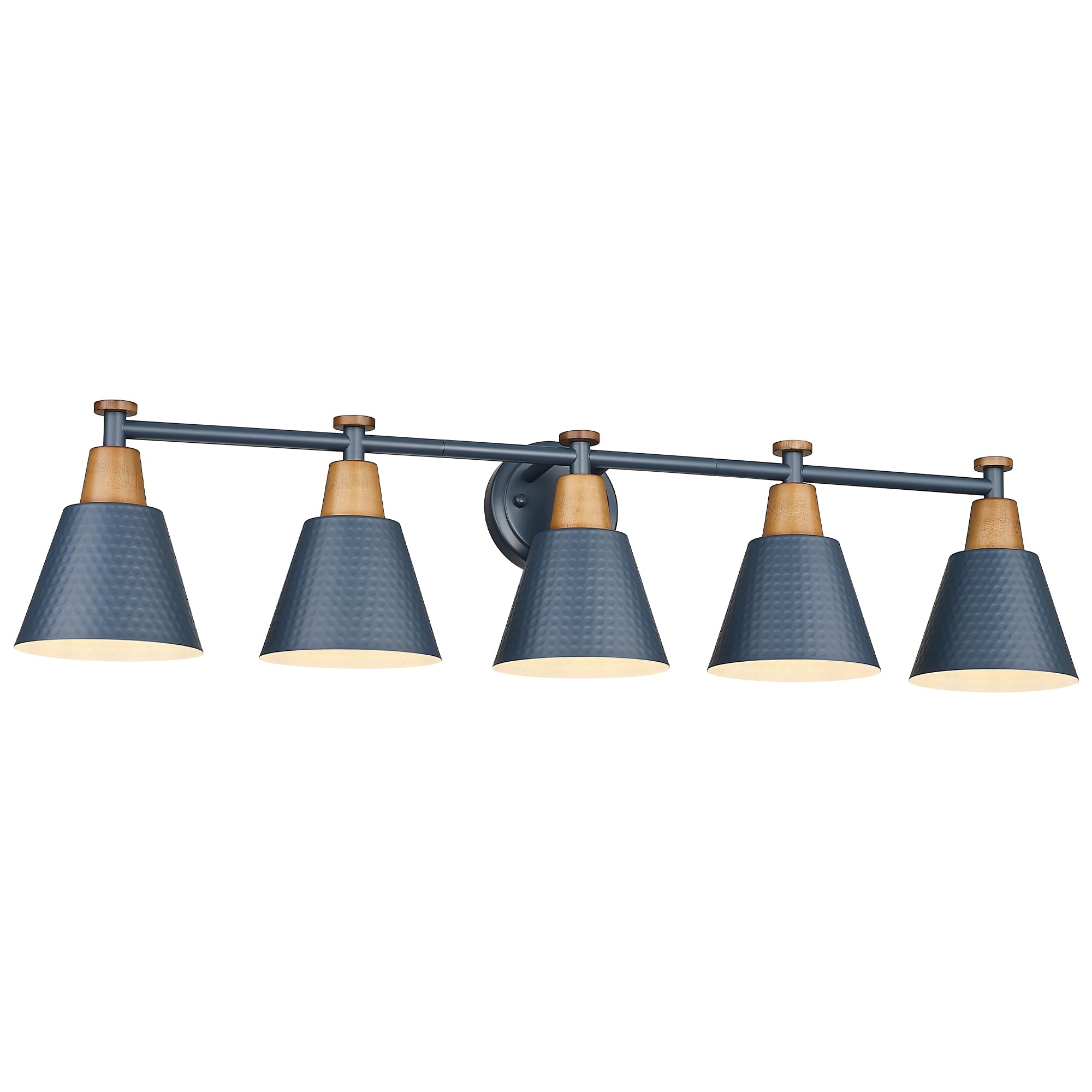 LTMATE JAZAVA 37.4-in 5 Light Blue Farmhouse Bathroom Vanity light
