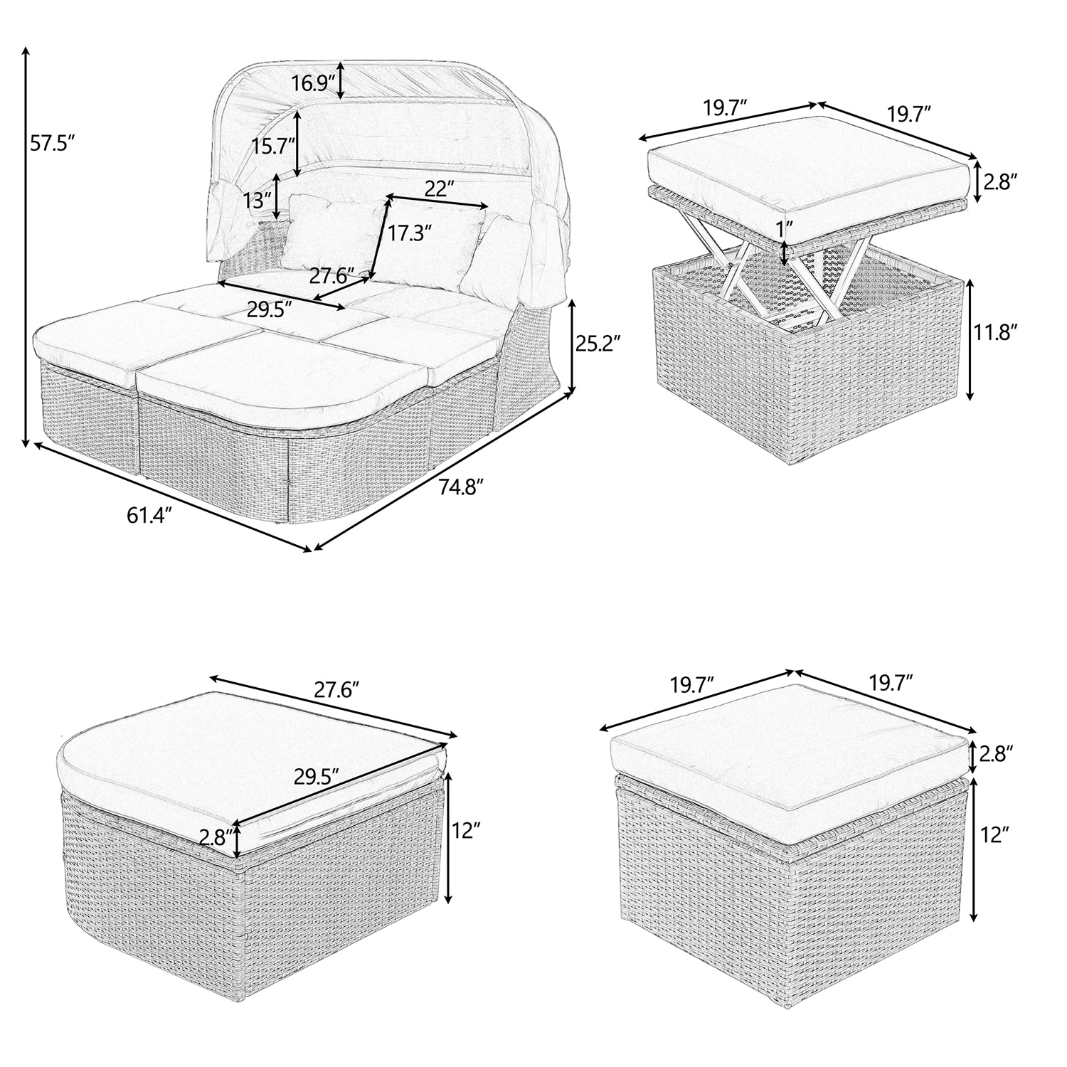 SINOFURN SYA020397BL Patio-Sofas-Daybeds - View #17