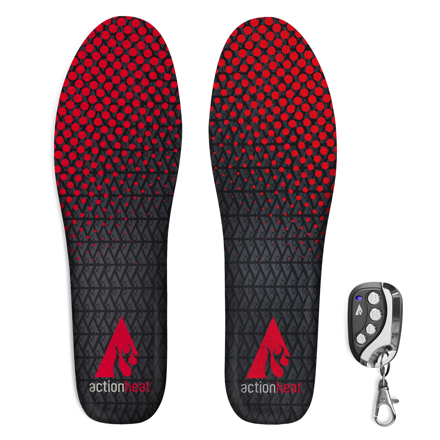 ActionHeat Small Black Heated Insoles - Up to 8+ Hours of Heat - Wireless  Remote Control - Rechargeable - Includes Charging Kit in the Footwear  department at