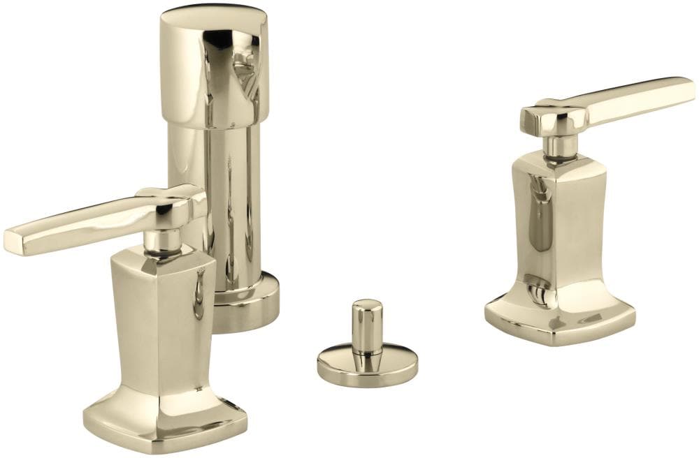 KOHLER 16238-4-AF Margaux Vibrant French Gold Vertical spray 4-hole 2-handle Bidet Faucet