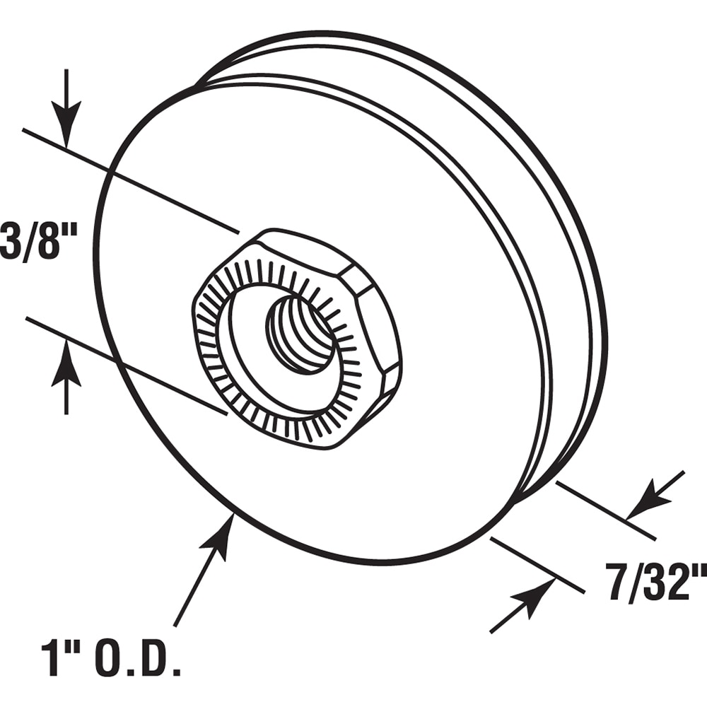 Prime-Line 2-Pack 1-in Nylon Sliding Screen Door Roller Assembly In The ...