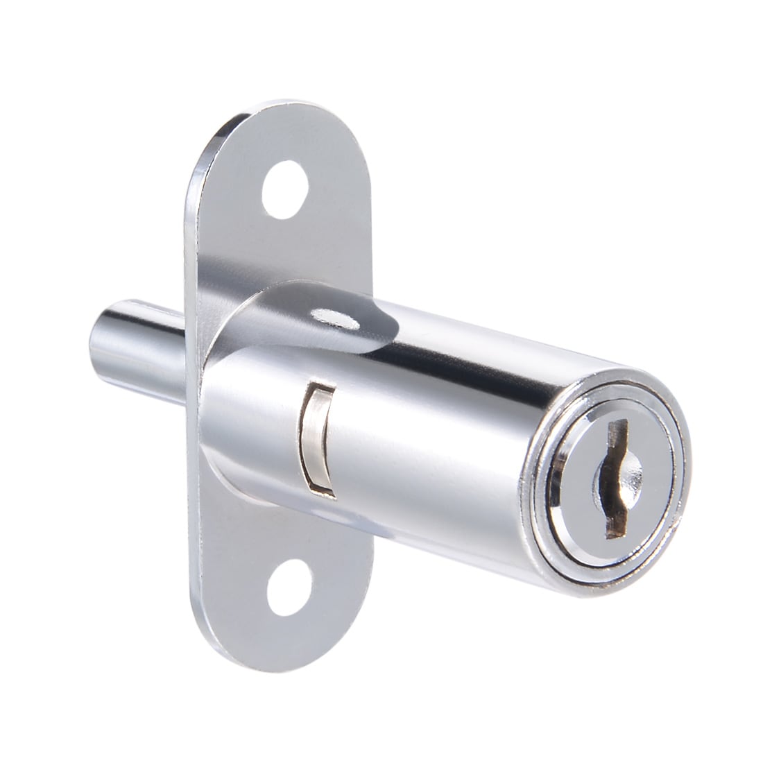 Unique Bargains Drawer Desk Wardrobe Cabinet Push Plunger Lock 3/4-Inch Cylinder Diameter 1-1/2-Inch Cylinder Length Zinc Alloy Chrome Finish Keyed Alike