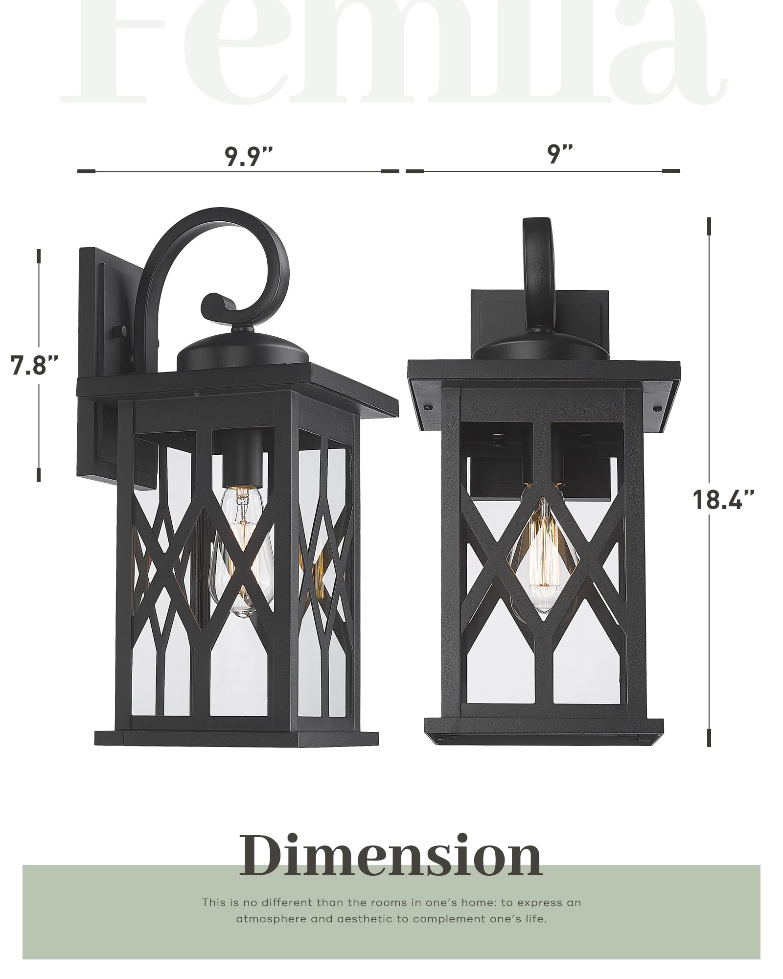 LTMATE LS4FD66B-L BK Outdoor-Wall-Lighting - View #2