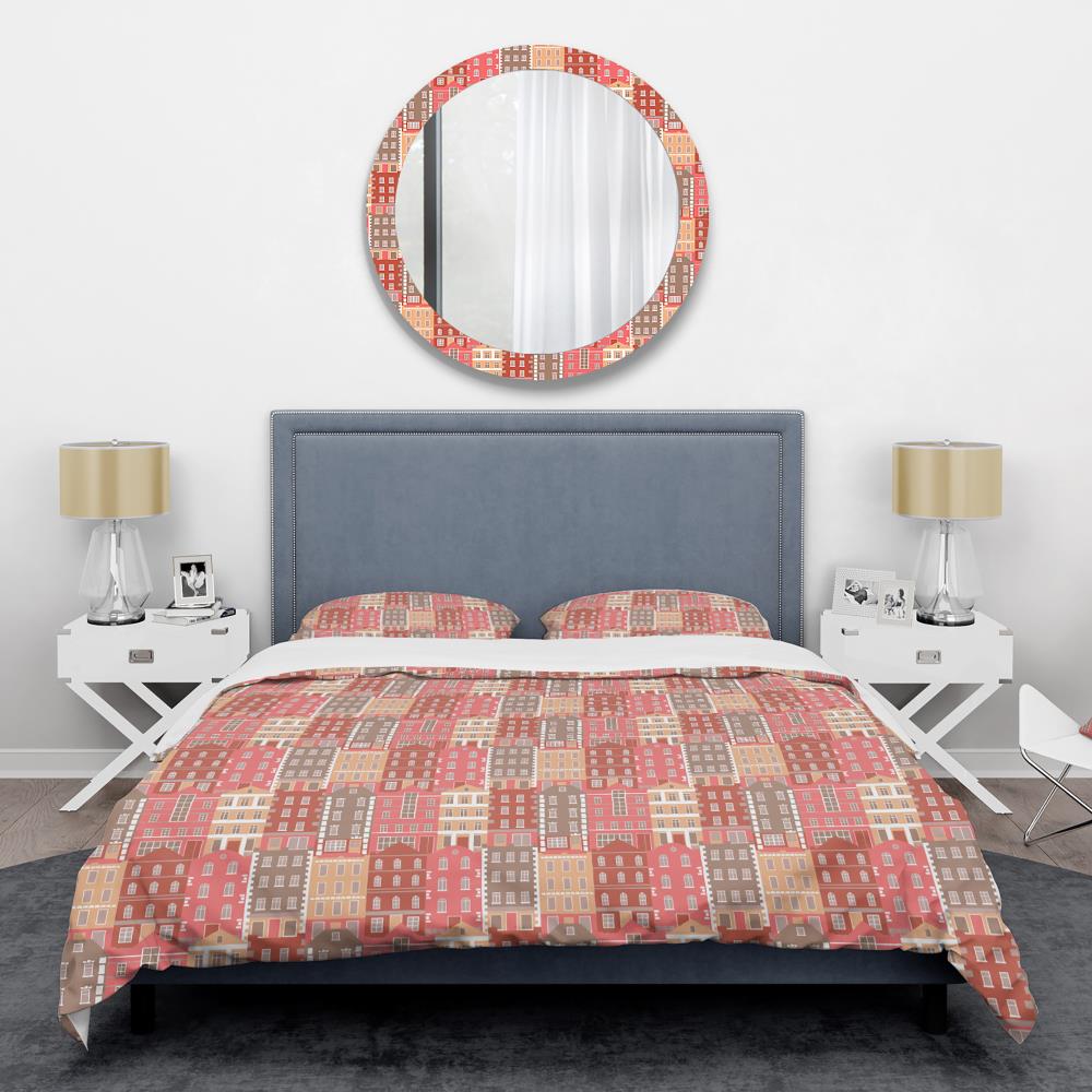 Designart BED24054-T 3 -Piece Pink Twin Duvet cover Set