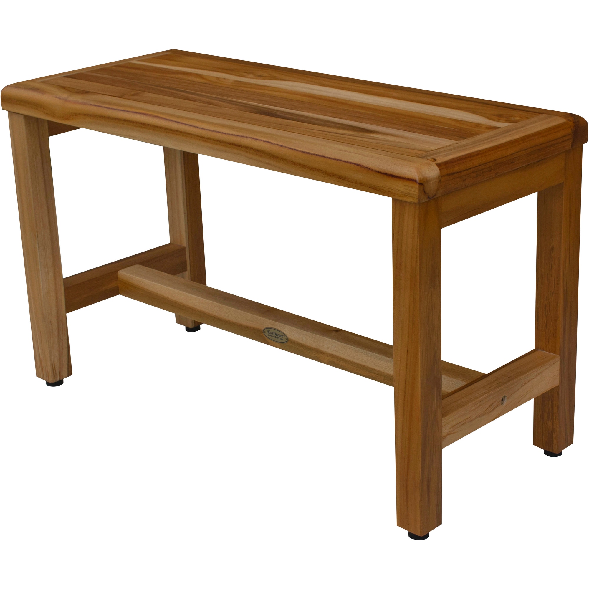EcoDecors EarthyTeak 30" Solid Teak Wood Shower Bench