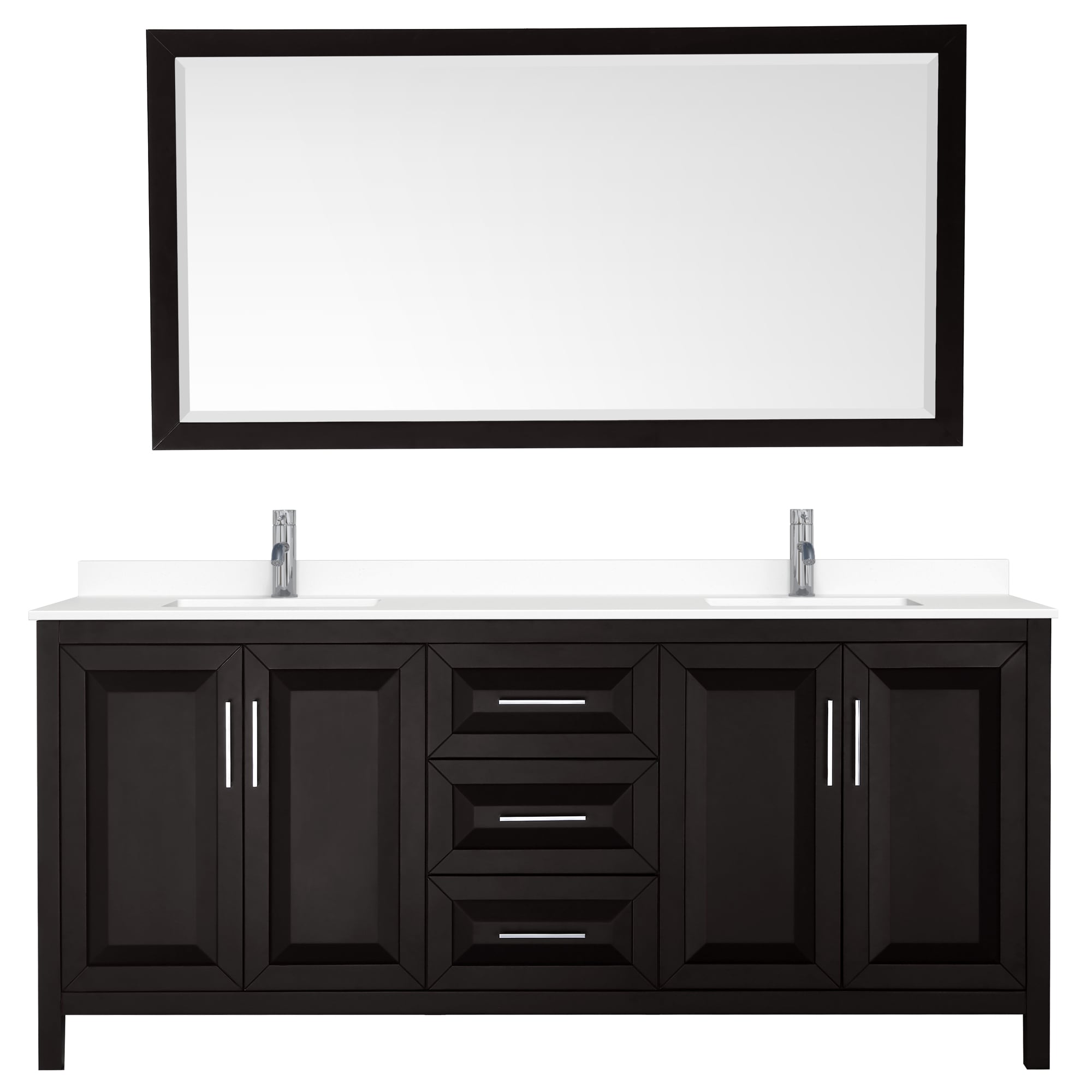 Wyndham Collection WCV252580DDEWCUNSM70 Bath-Vanity-Combo - View #3