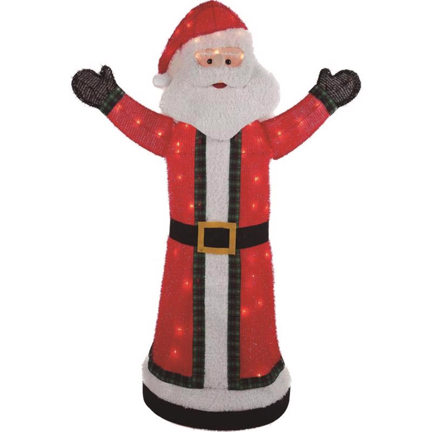 Celebrations - Tinsel Santa 4.75 ft. Yard Decor 1PK