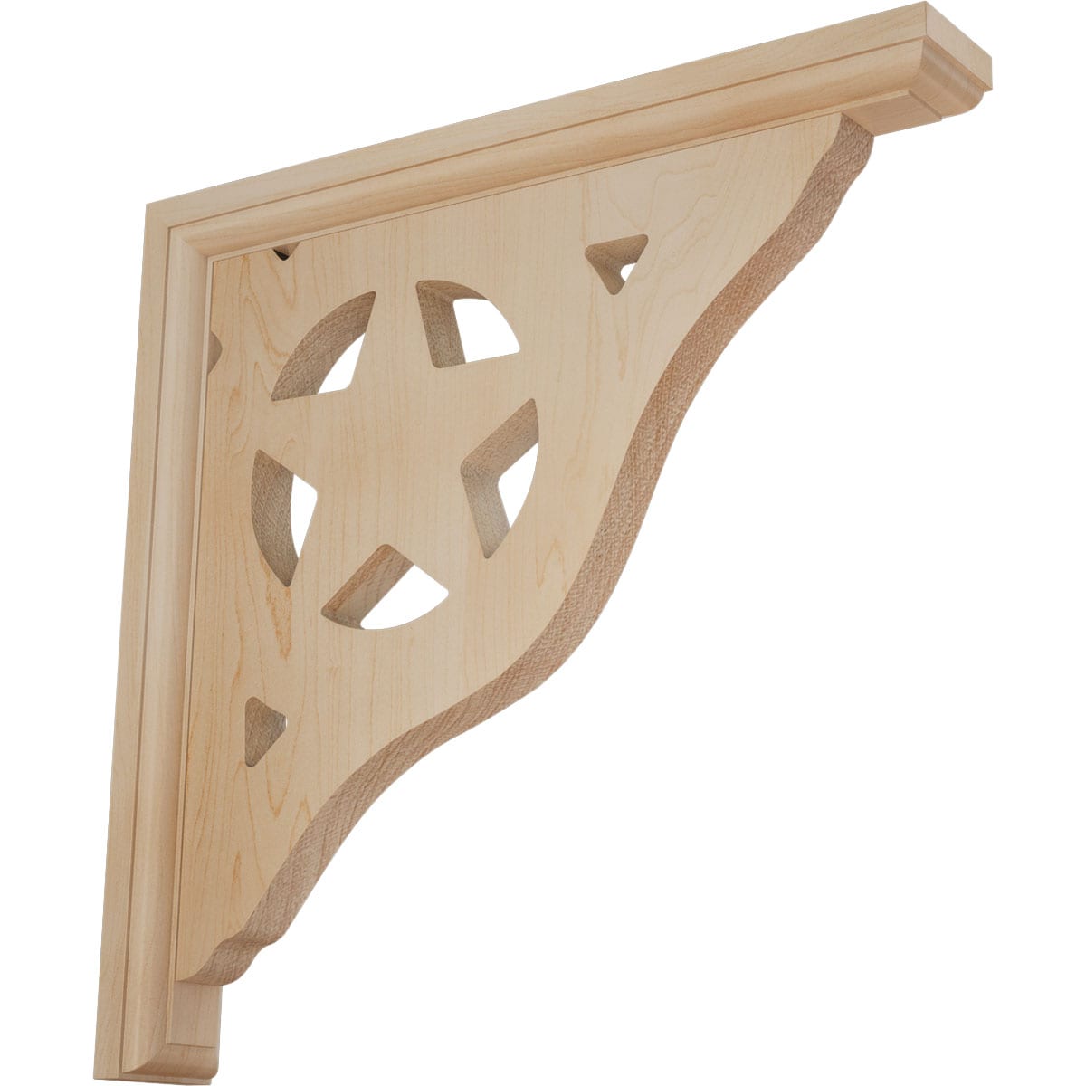Ekena Millwork BKT01X10X10AUMA Bulwark 1-1/2-in x 10-in x 10-in Maple Brown Wood Standard bracket
