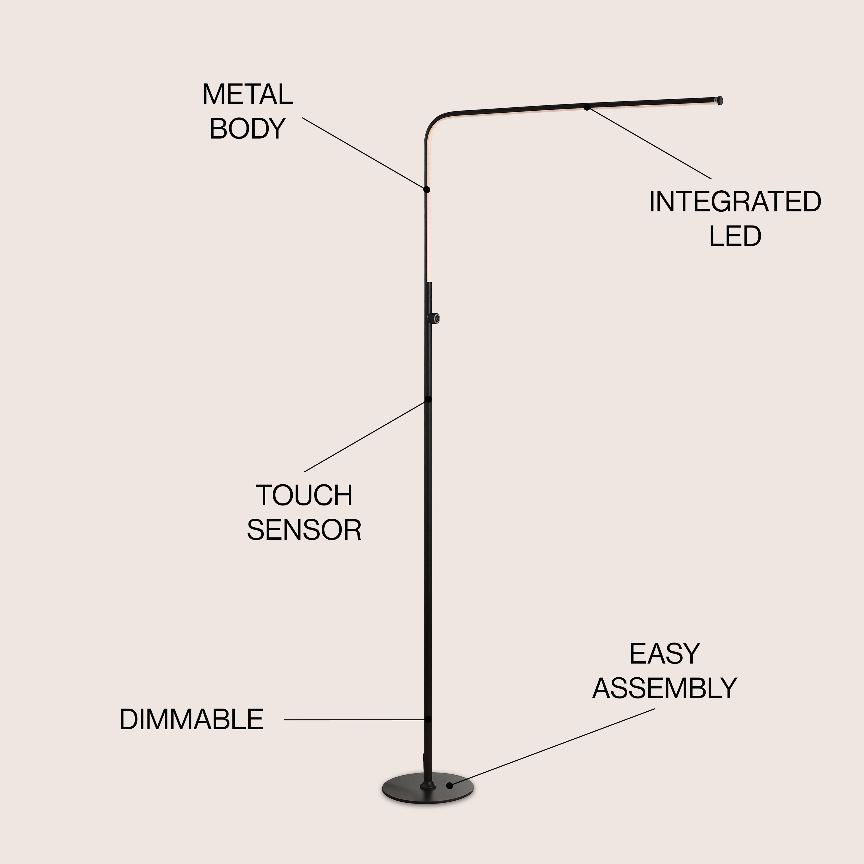 JONATHAN  Y JYL7009B floorlamps - View #3