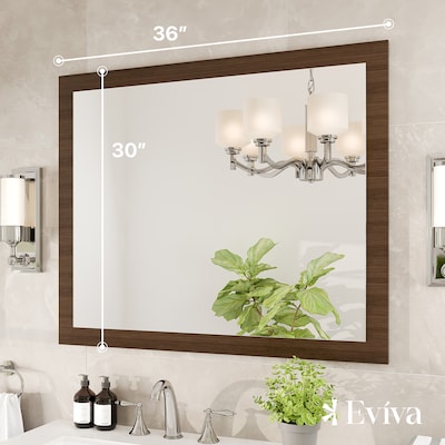 Aberdeen 33 in. W x 36 in. H Wall Mirror in White Aberdeen 33 in. W x 36 in. H Wall Mirror in White