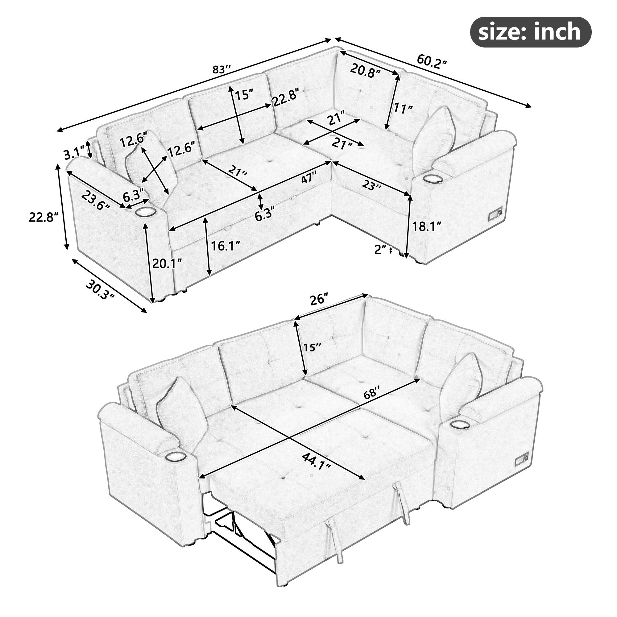 ModernLuxe SG001270AAA Sofas-Loveseats - View #20