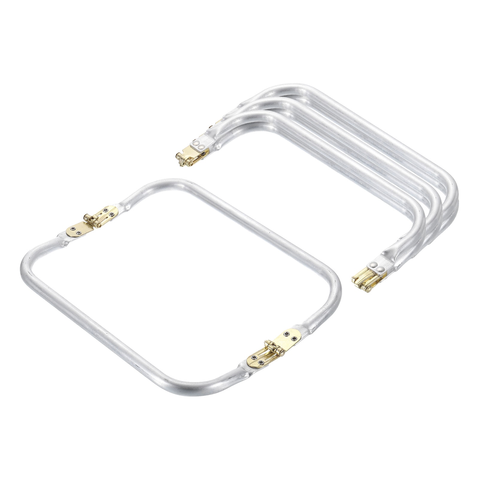 Unique Bargains Metal Purse Frame 8 IN 4pcs Rectangle Frame Kiss Lock Bag Frame Hardware Replacements for DIY Purse Handle Bag Making Clutch Coin Purse Frames #S25120901UX3406