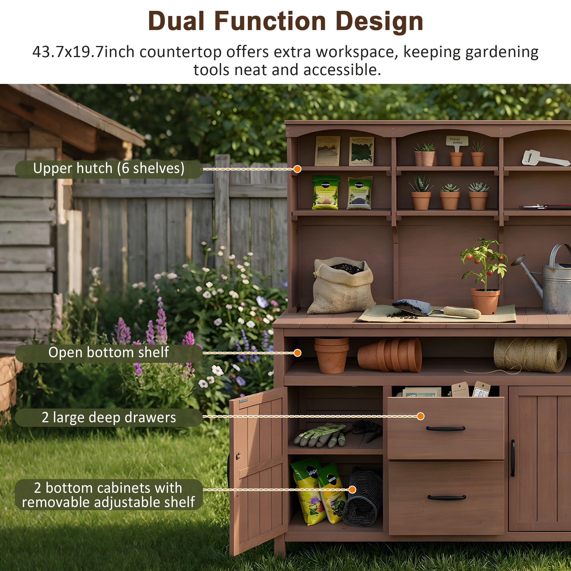 ModernLuxe L3P-N717P404332D Potting-Benches - View #5