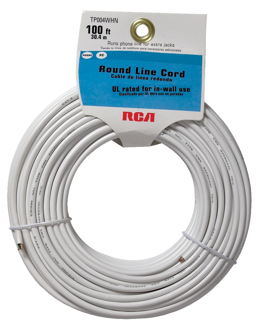 White FREE SHIPPING CE TECH #6C CAT3 CMX-WH 100 ft TelePhone Wire 