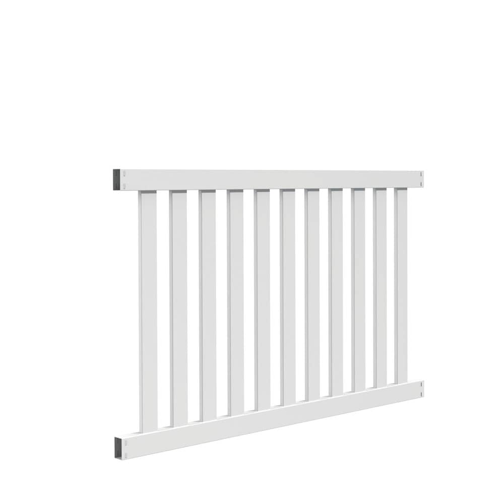 Freedom Durham 4-ft H x 6-ft W White Vinyl Standard Fence Panel in the ...