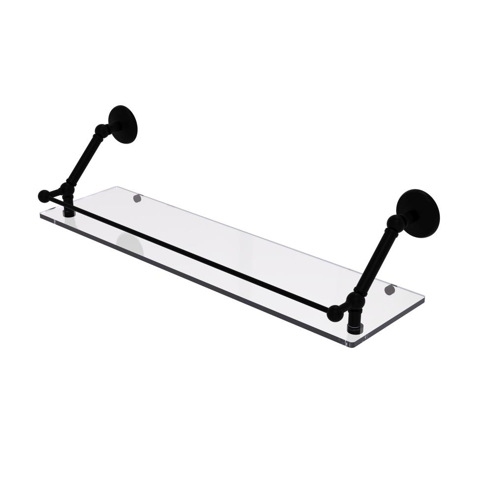 Allied Brass PMC-1-30-GAL-BKM Prestige Monte Carlo Matte Black Wall mount Bathroom Shelf ( 30-in x 8-in x 8-in )