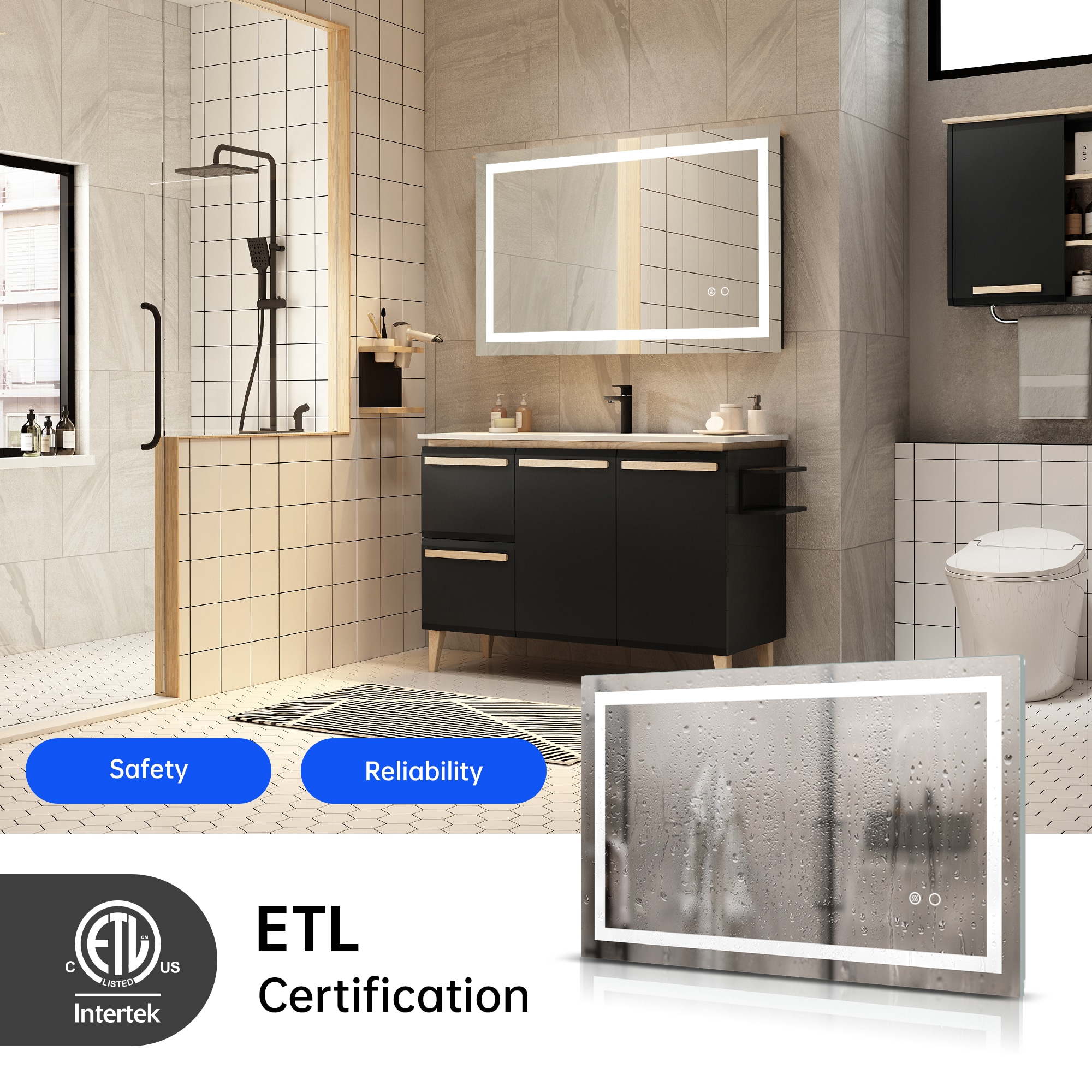 Vacolite KP-3628-WKXM Framed-Bath-Mirrors - View #10