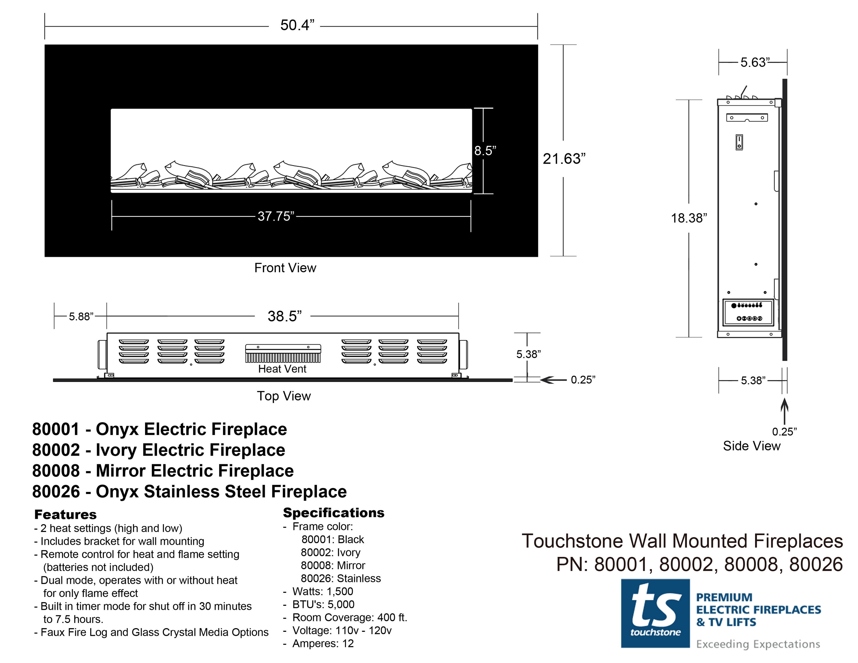 Touchstone 80001 Electric-Fireplaces - View #10