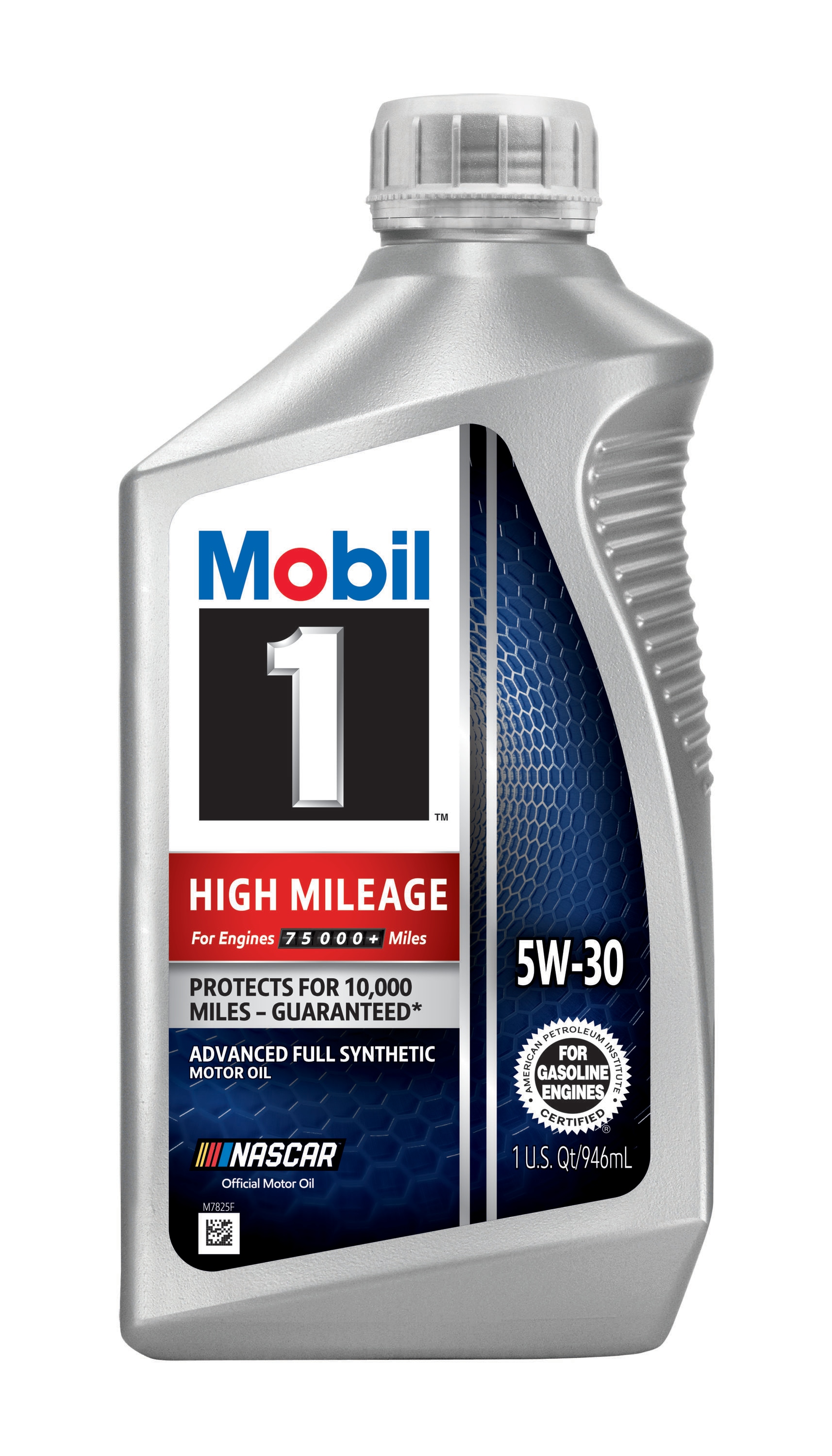 Mobil 1 High Mileage Synthetic 5W-30 Motor Oil - 1 Quart - Full