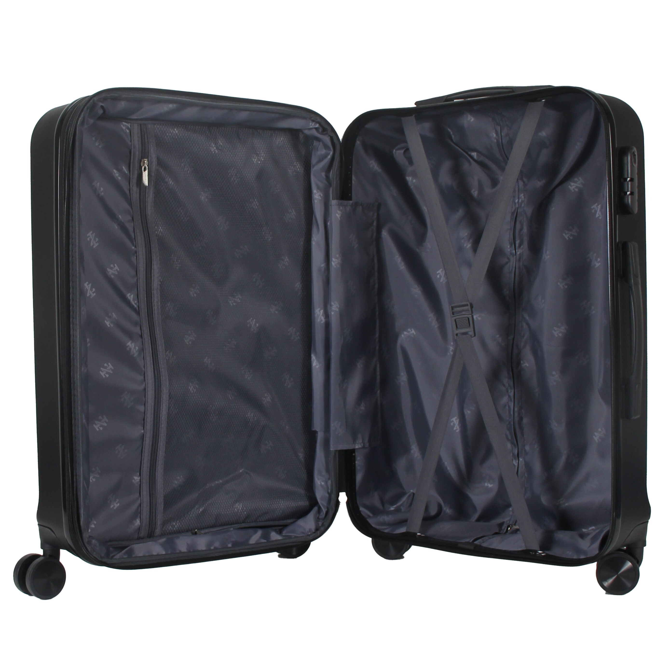 IZOD Zane 3 Piece Lightweight Expandable ABS Luggage Set with Dual