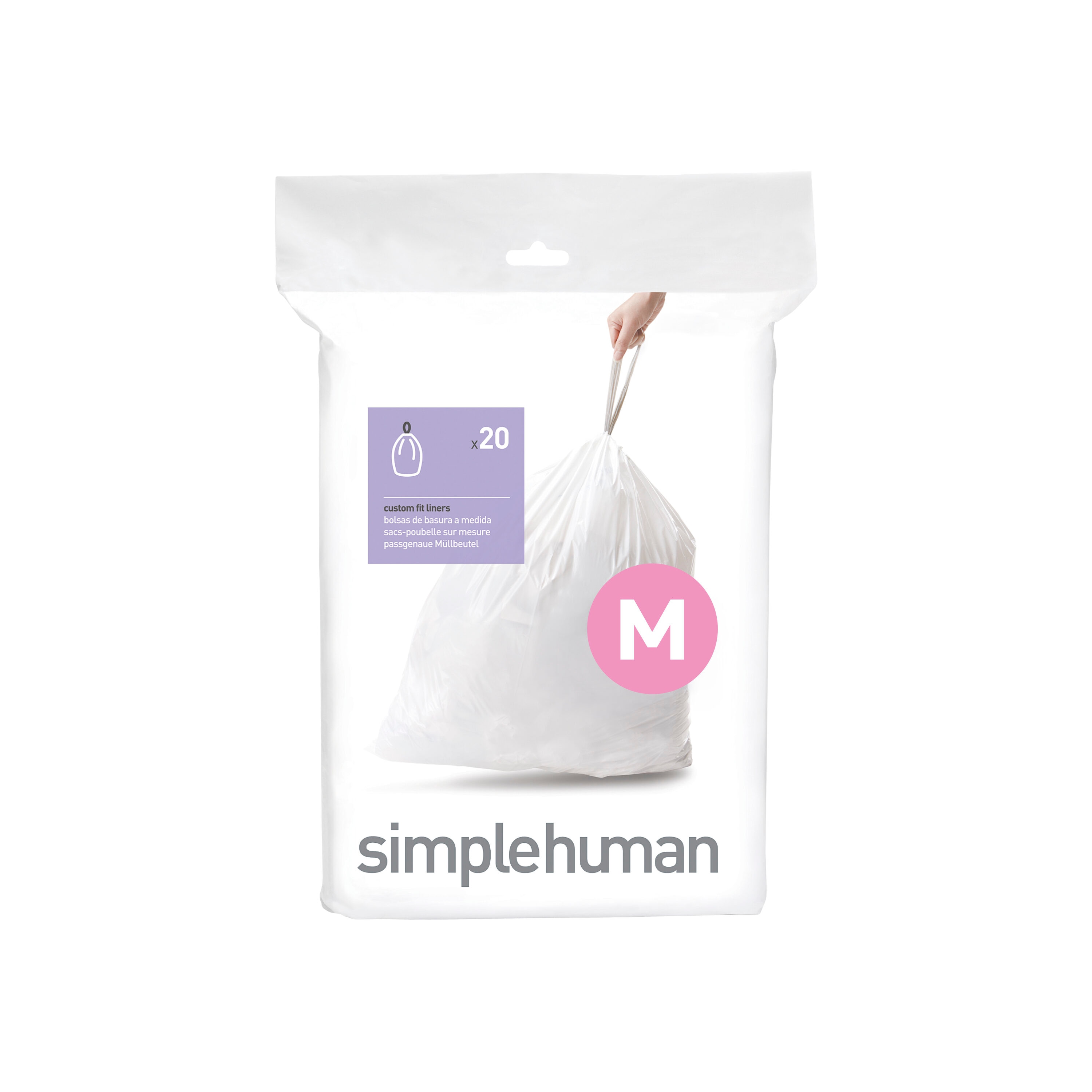 simplehuman Code J 11.89-Gallons White Plastic Kitchen Drawstring