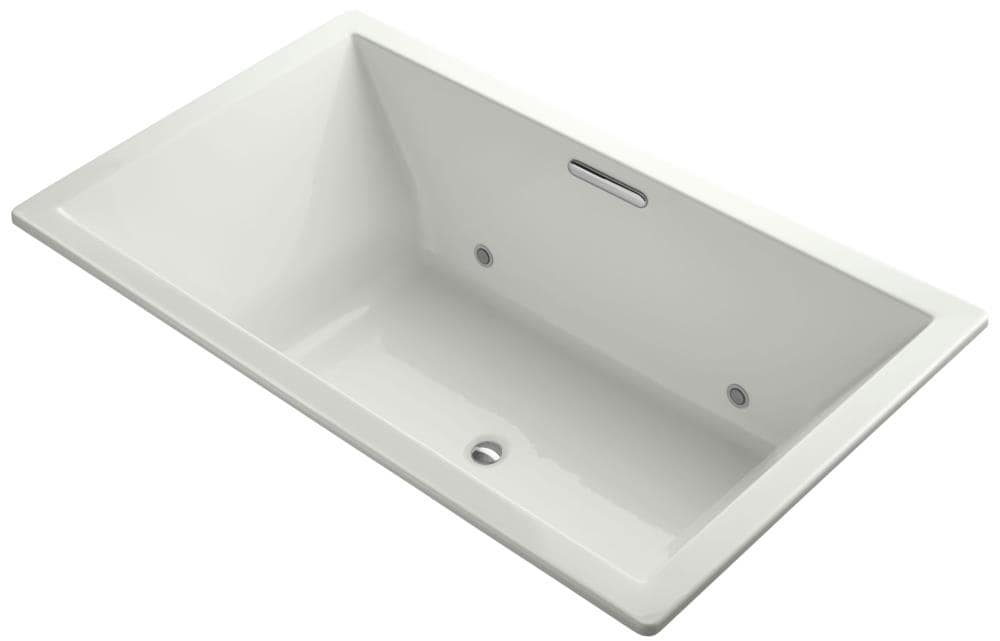 KOHLER 1174-VBC-NY Underscore 42-in x 72-in Dune Acrylic Drop-In Soaking Bathtub (Reversible Drain)