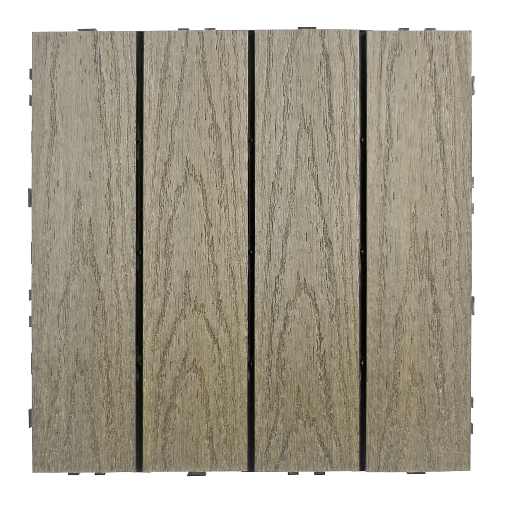 Roman Antique Elm Composite Interlocking Deck Tile 12" x 12"
