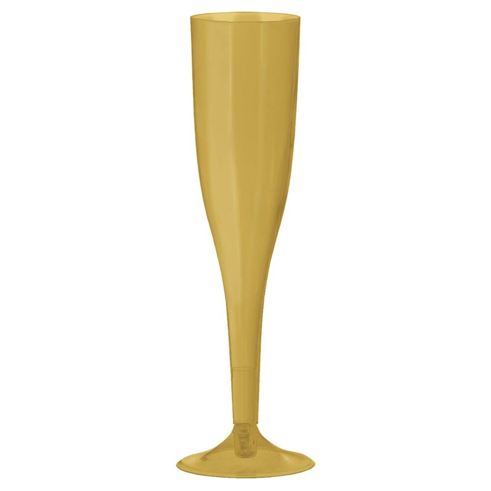 Amscan Plastic Champagne Flutes, 5.5 oz, Clear