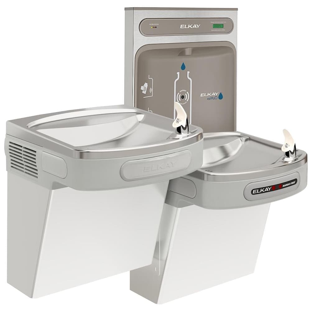 Elkay -  LZOTL8WSLK EZH2O Wall Mounted BiLevel Drinking Fountain and Hands Free Bottle Filling St...