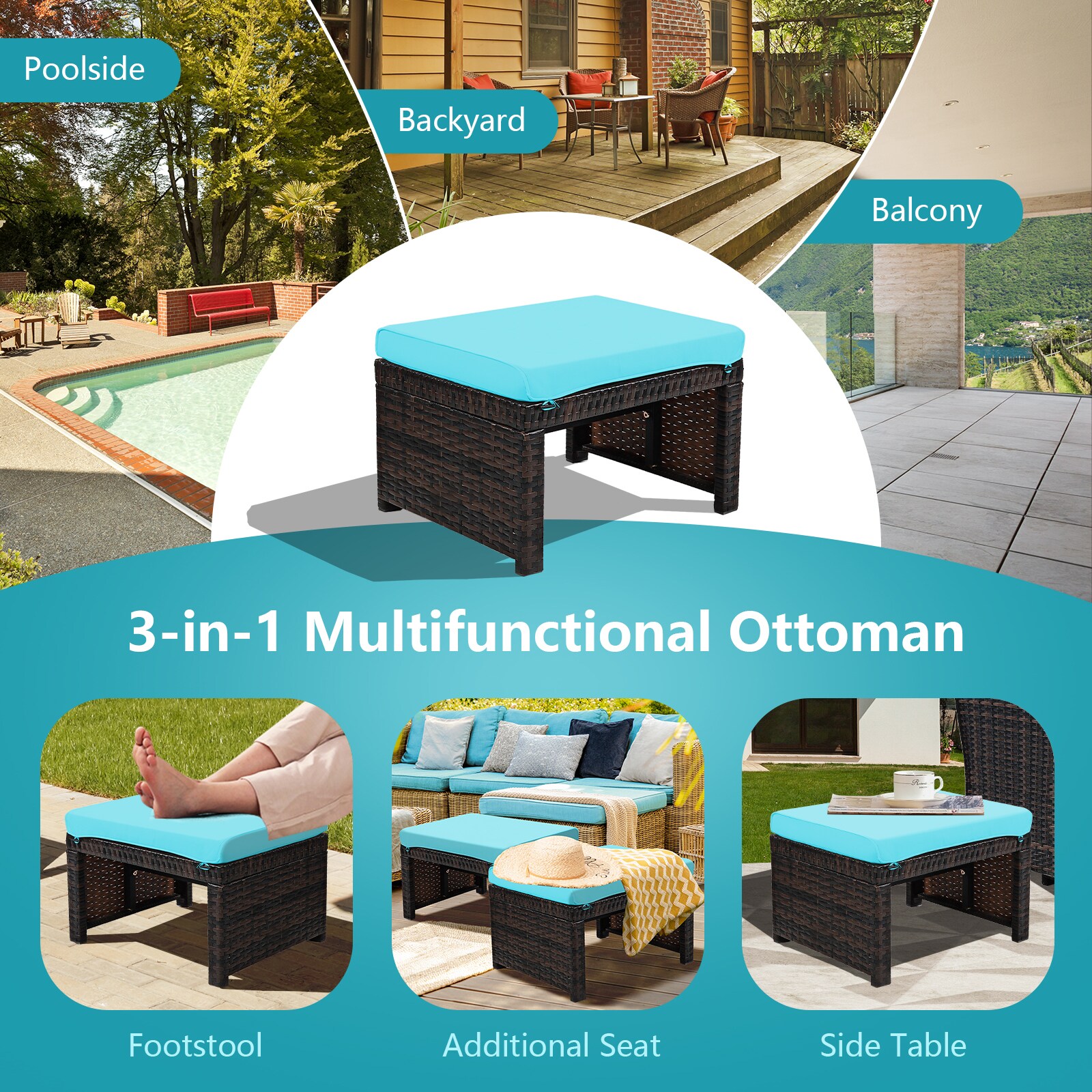 LIVIZA OUG67814TU Stools-Ottomans - View #4