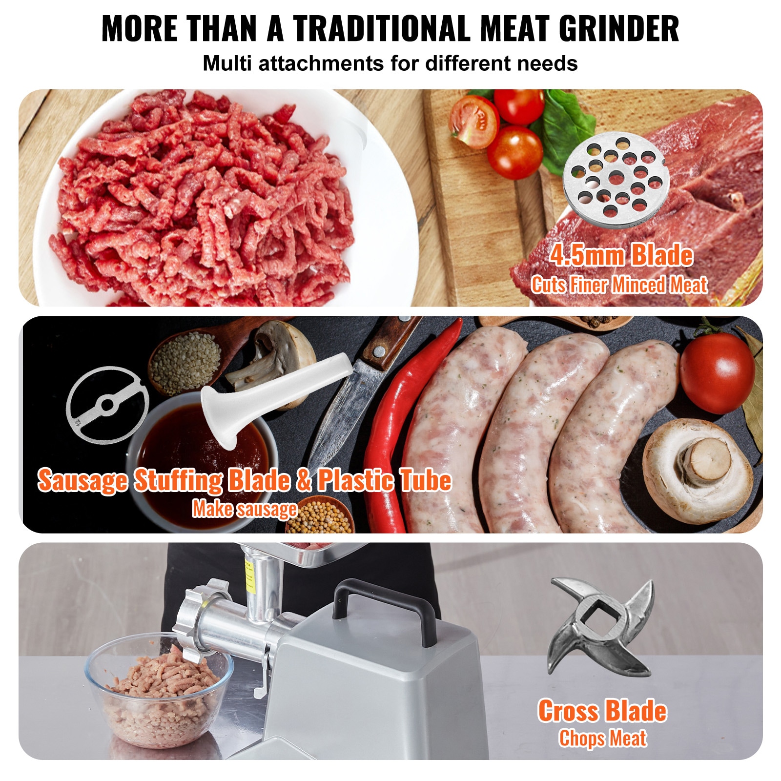 VEVOR RJBDTMC850WCO525RV1 Meat-Grinders - View #4