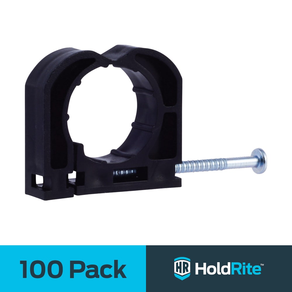 HoldRite 182 100 -Pack 3/4-in to 3/4-in dia Plastic Full clamp