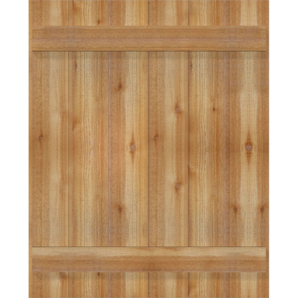 Ekena Millwork RBJ06S32X040RWR 32.25-in W x 40-in H Unfinished Paintable/Stainable Board and batten Wood Exterior Shutters ( 2 -Pack )