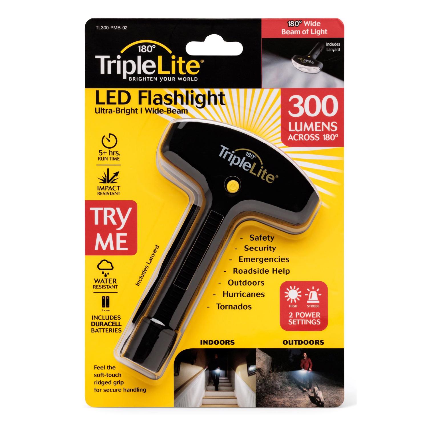 Elite Tripl 330 lm Black LED Flashlight AA Battery