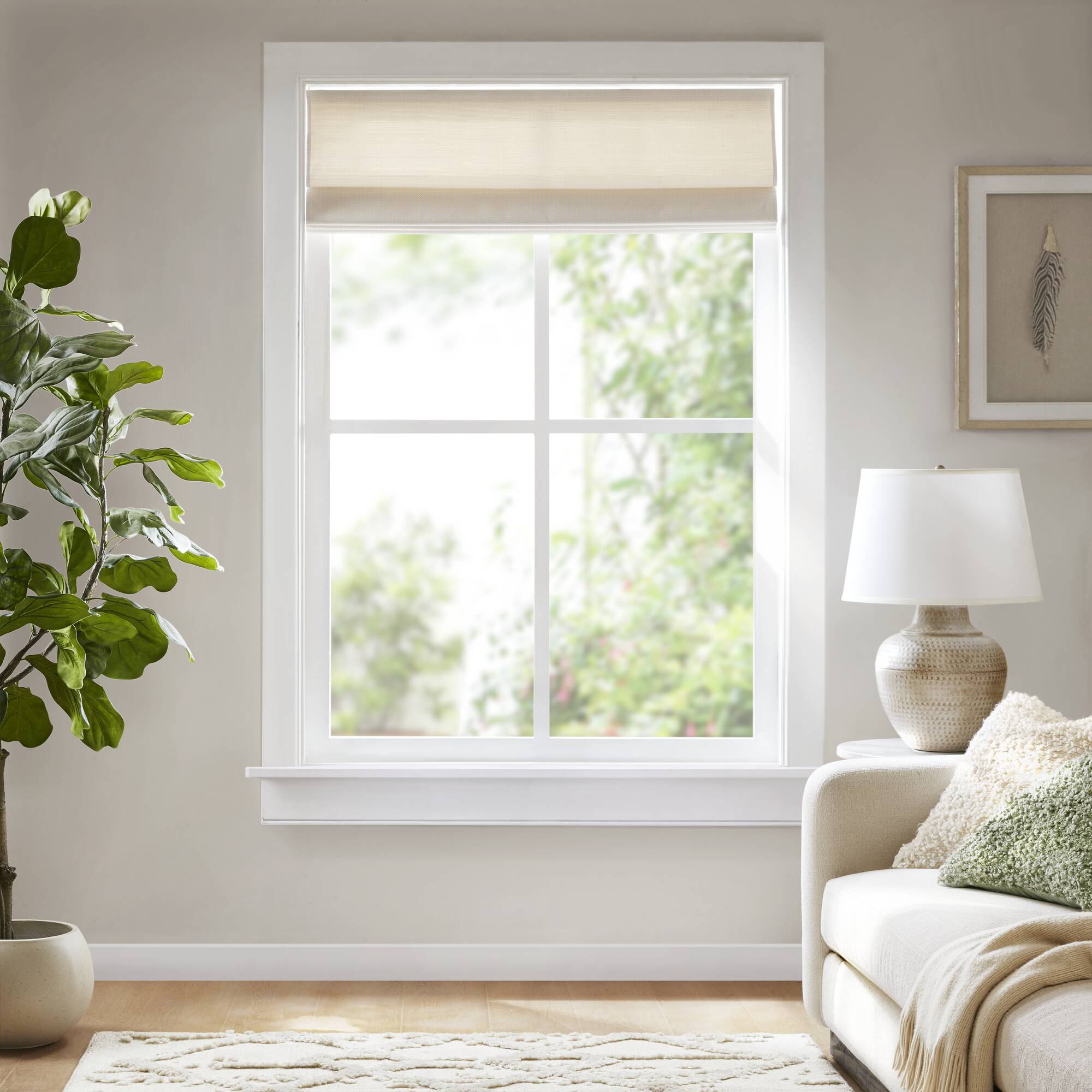 Tatayosi 1PC 39x64 inch Cordless Roman Blind Galen Matte fabric in the ...