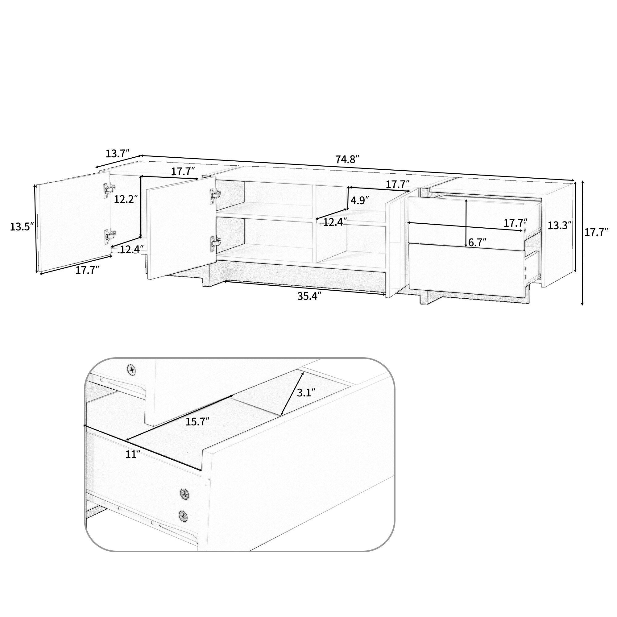 Bybafun YA2500056 Tv-Stands - View #6