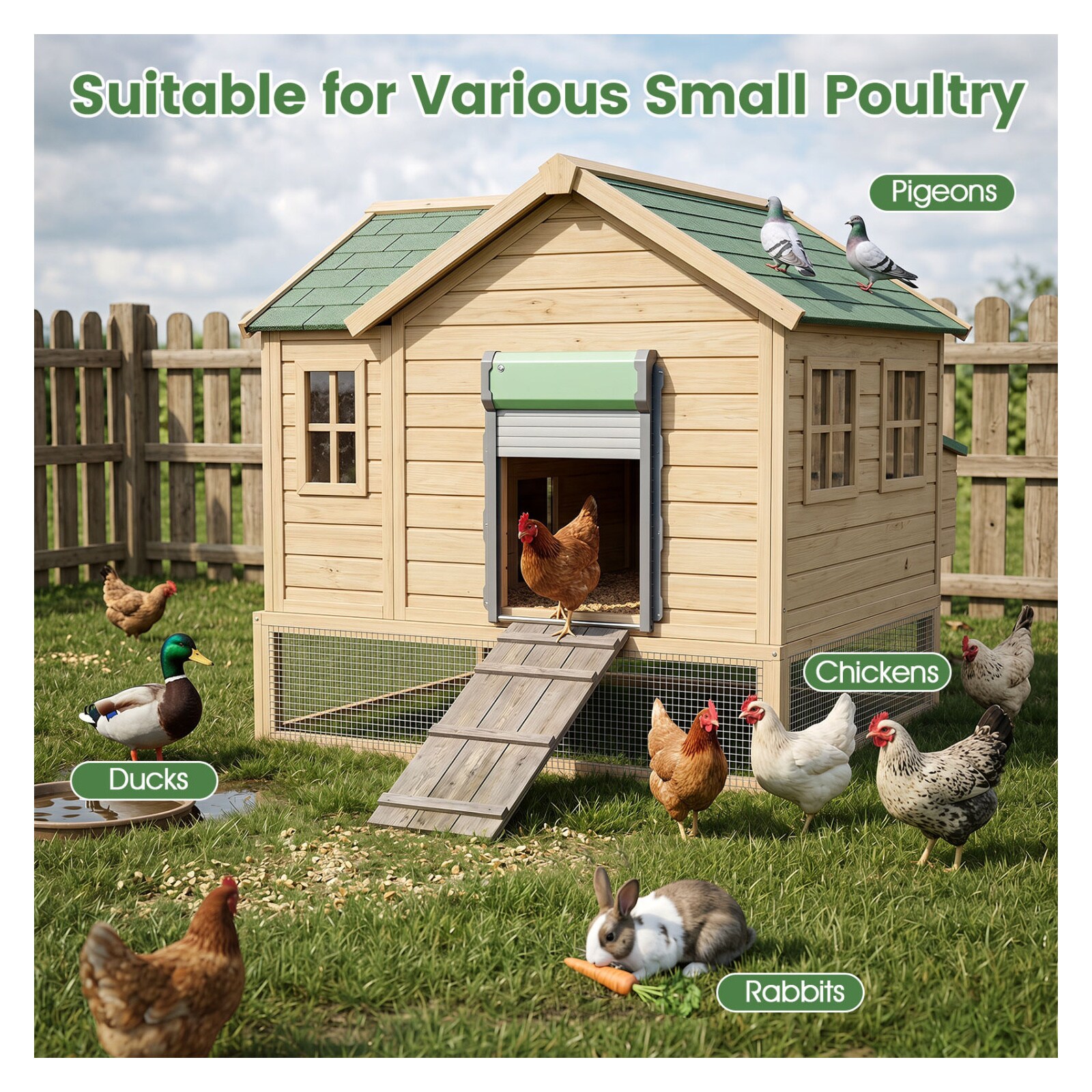 Volenca VOL-ZZY7QZ Chicken-Coops-Rabbit-Hutches - View #7