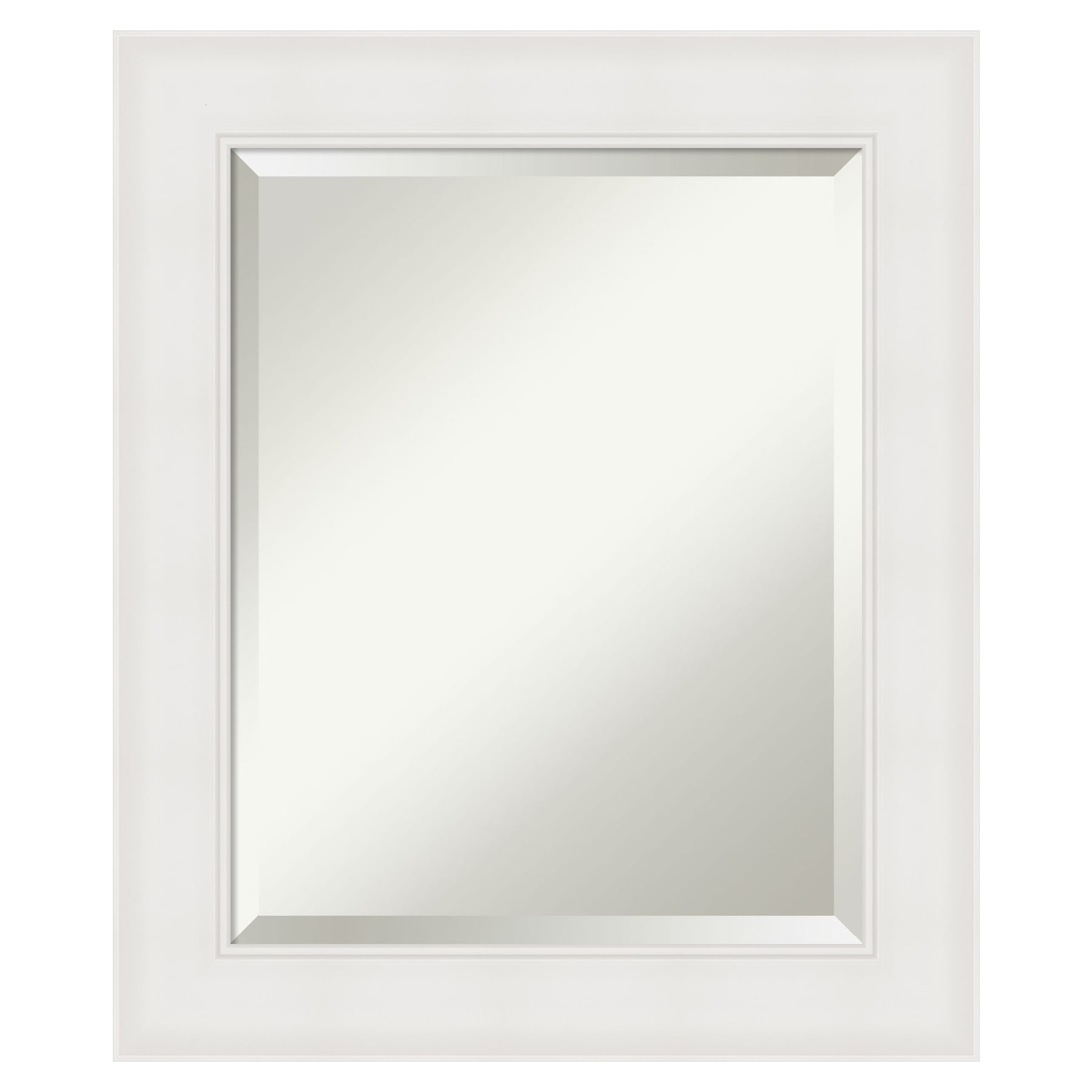 Amanti Art A17008261870 Textured White Frame 21.25-Inches W x 25.25-Inches H Rectangle Textured White Framed Wall Mirror