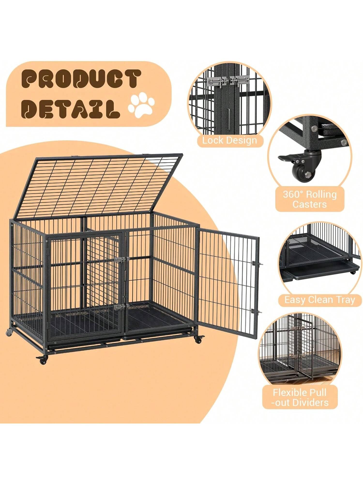 WhizMax GGL-PHO-34XG3PN5 Pet-Crates-Carriers - View #6