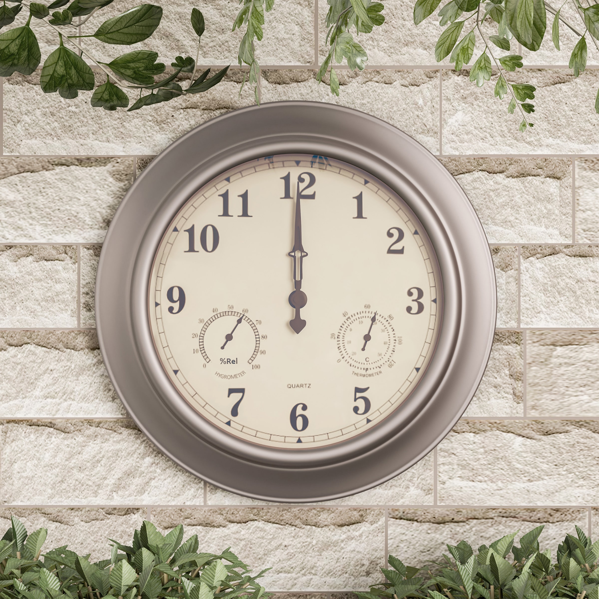 Nature Spring 789608RKT Thermometer-Clock - View #5