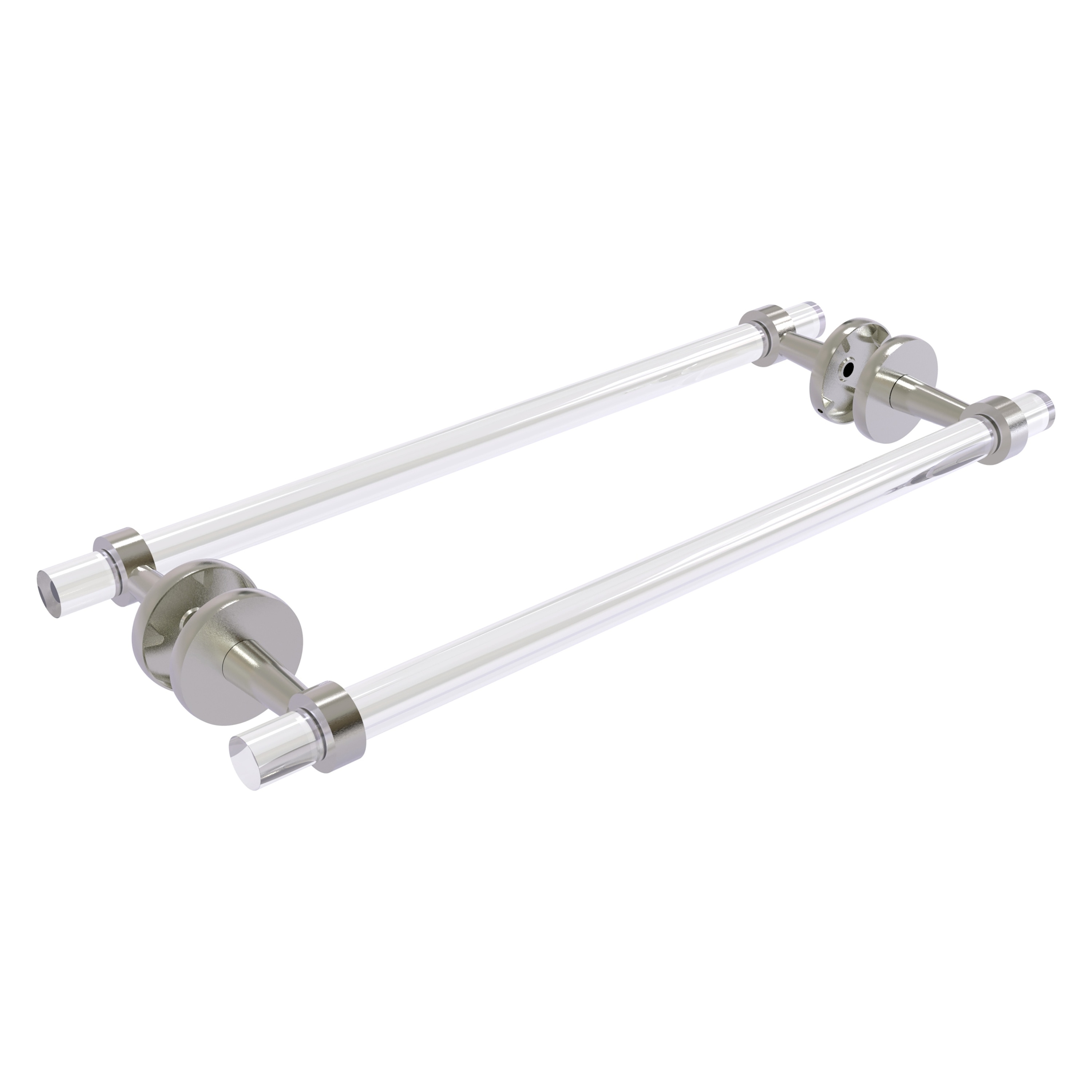 Allied Brass CV-41-BB-18-SN Clearview 18-in double Satin Nickel Wall mount Double Towel Bar