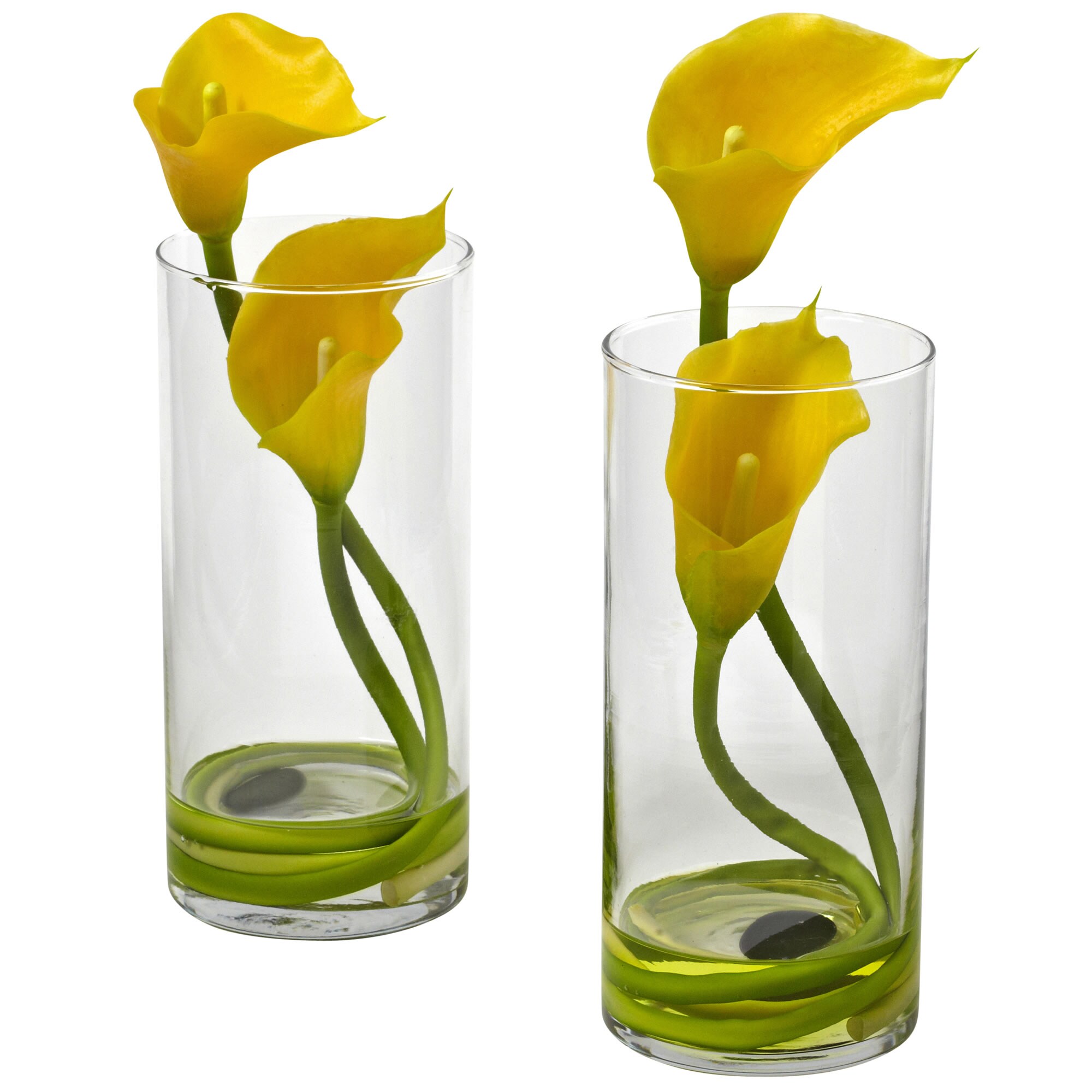 Nearly Natural 1390-YL-S2 10.5-in Yellow Indoor Silk Artificial Flower