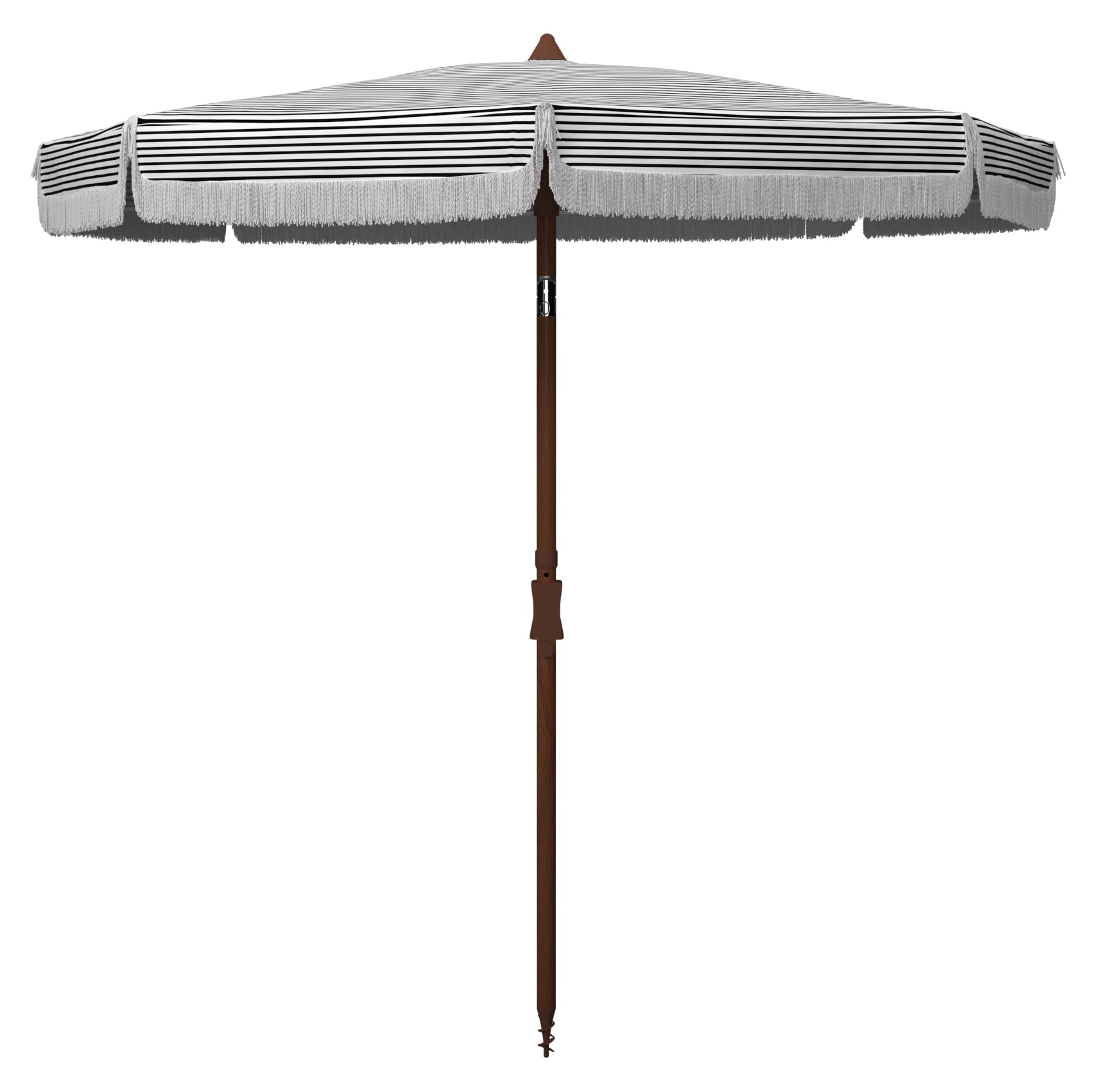 Safavieh PAT8501A 6.14-ft Aluminum White Auto-tilt Market Patio Umbrella