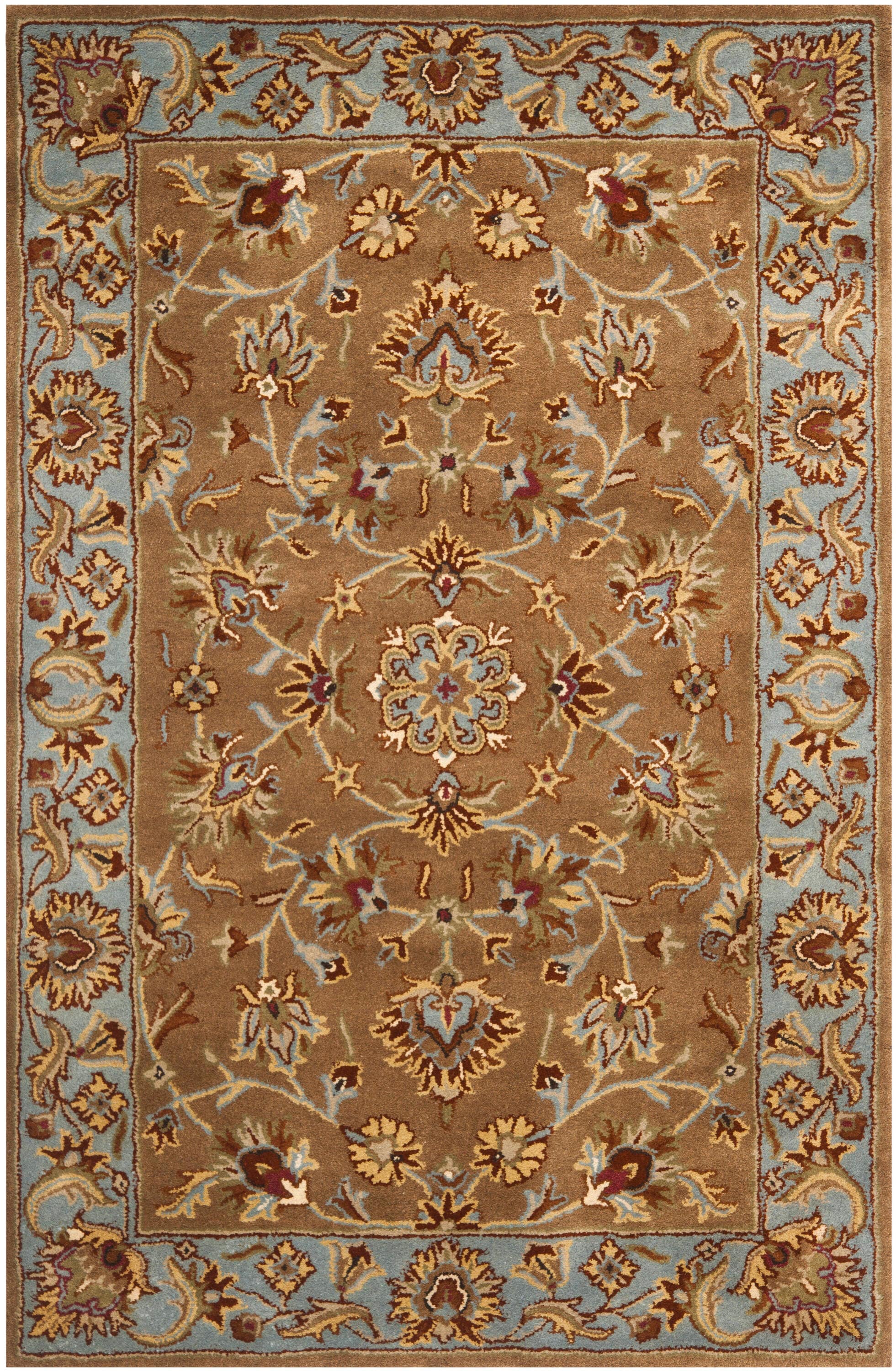 Reversible Blue Wool 4' x 6' Hand-Tufted Area Rug