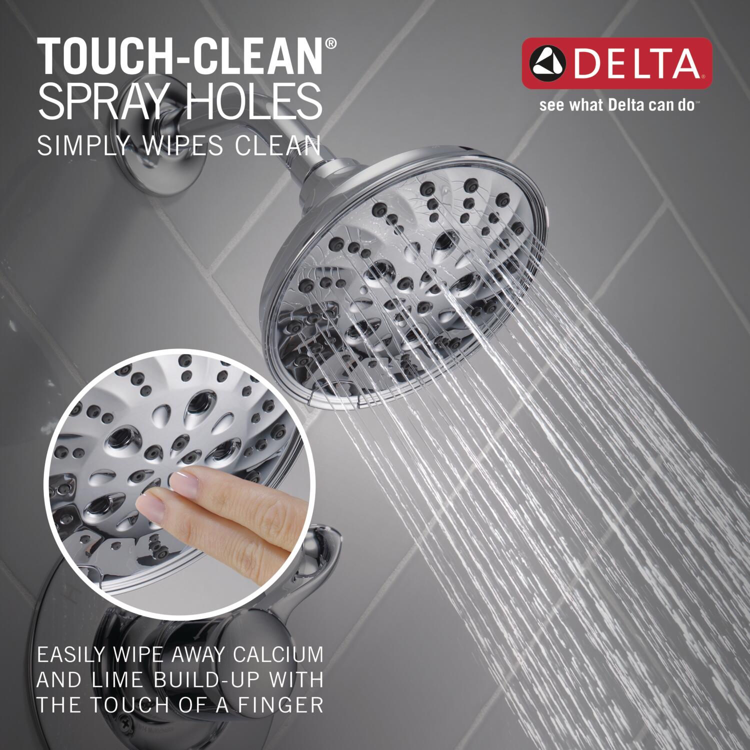 Delta Esato Chrome 1 Handle Multi Function Round Shower Faucet Valve Included In The Shower 7225