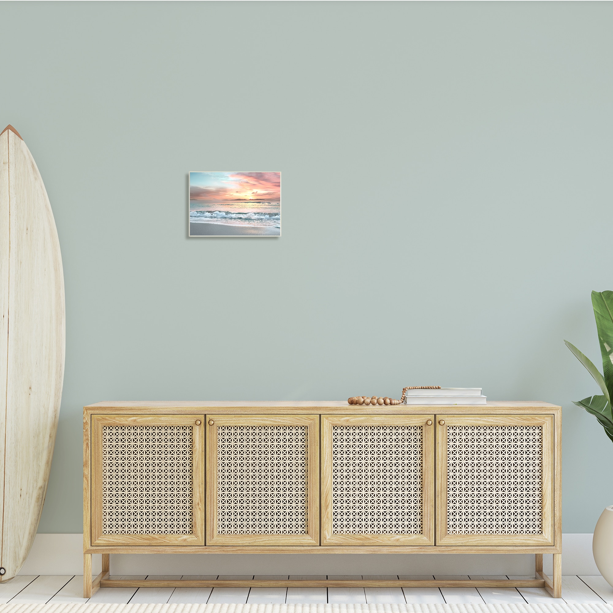 Morning Sunrise Beach Landscape MDF Wall Plaque, 15 x 10