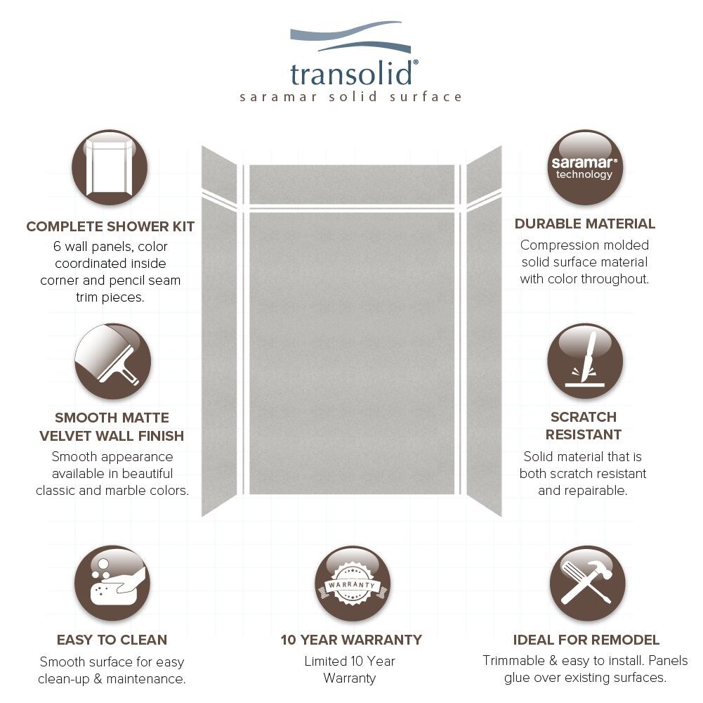 Transolid SWKX60368412-27V Shower-Wall-Surrounds - View #7