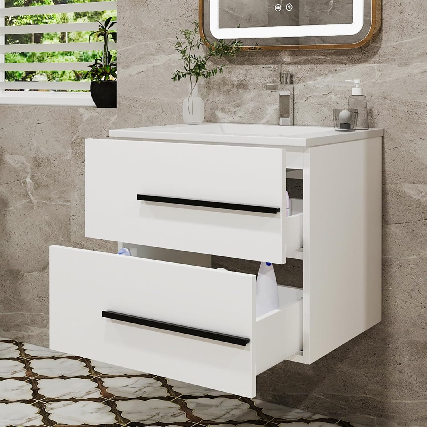 KAIMAXUS KM003-24IN-WH Bath-Vanity-Combo - View #3