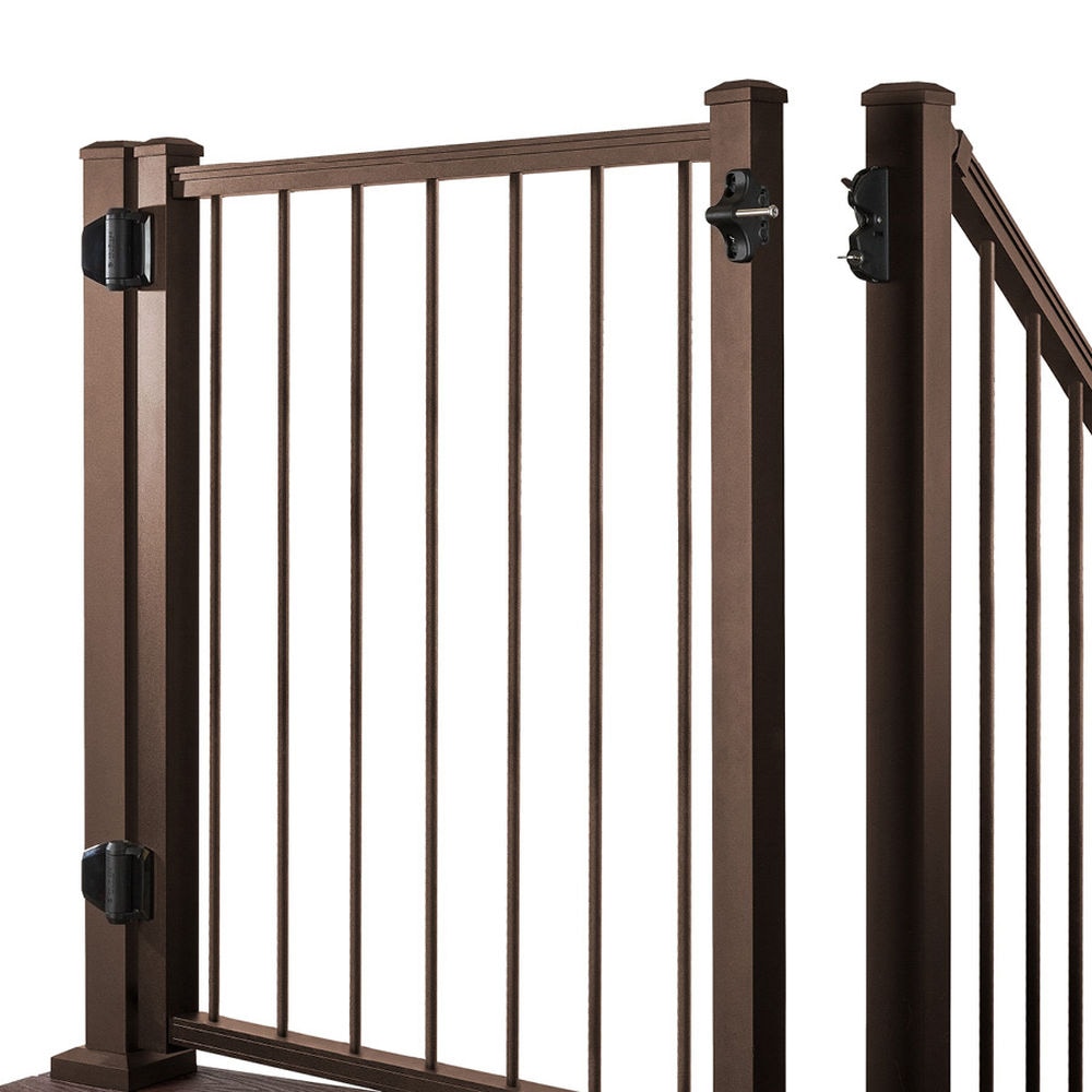 Trex 48-in L x 36-in H Bronze Aluminum Deck Railing Gate ( Assembly required ) #BZ36RDADJGATE